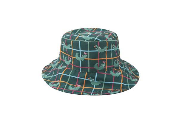 NEW! FJKxZOO - Reversible Baby & Kids Patterned Sun Hat - Space Monkey | Alligator