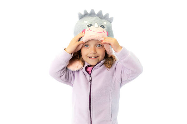 Kids & Baby Reversible Sherpa Hat - Dino Pink