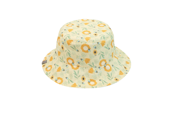 Reversible Baby & Kids Patterned Sun Hat - Bees