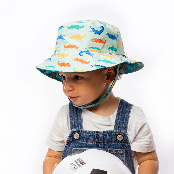 Reversible Baby & Kids Patterned Sun Hat - Turtle | Alligator