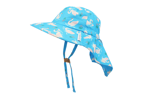 Baby/Kids Sun Hat with Neck Cape - Swan
