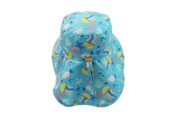 Baby/Kids Sun Hat with Neck Cape - Jellyfish