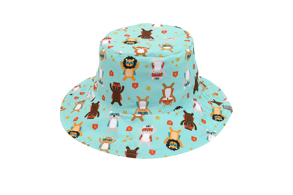 Reversible Baby/Kids Mixed Sun Hat - Animal Superhero