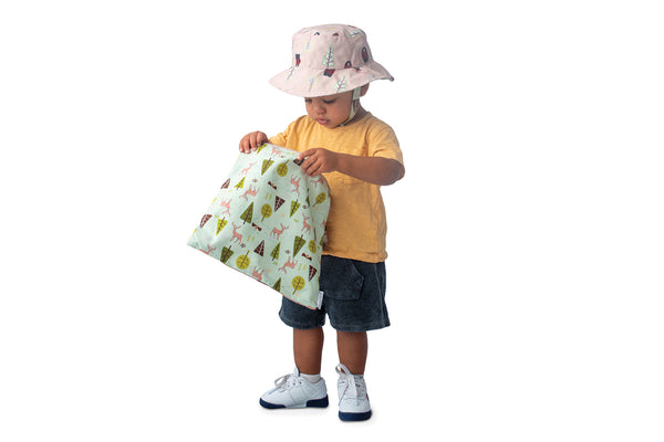 Reversible Baby & Kids Patterned Sun Hat - Moose | Cottage