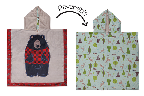 Reversible Kids Cover Up - Black Bear | Cottage