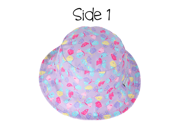 Reversible Baby & Kids Patterned Sun Hat - Butterfly | Summer Floral