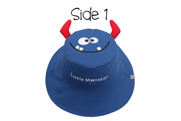 Reversible Baby & Kids Sun Hat - Monster Car