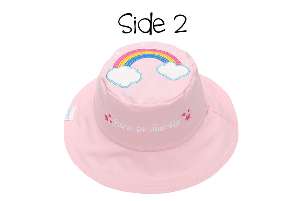 Reversible Baby & Kids Sun Hat - Rainbow & Unicorn