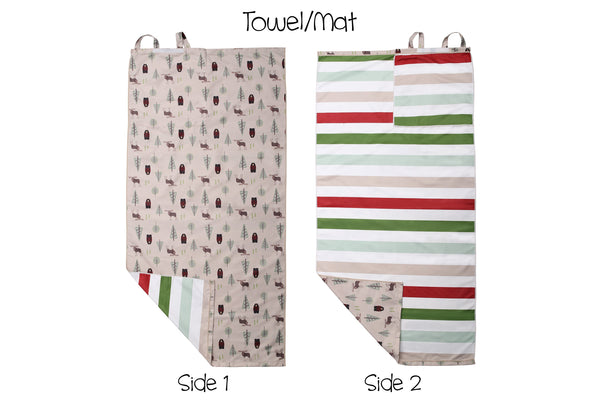 Kids Towel Backpack  - Moose | Black Bear