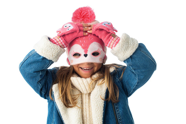 Kids Knitted Beanie - Deer